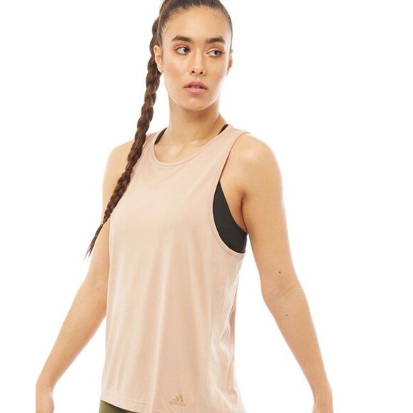 Women’s Adidas Tank Top X Zoe Saldana Collection Size M Ash Pearl Blush - Picture 1 of 7